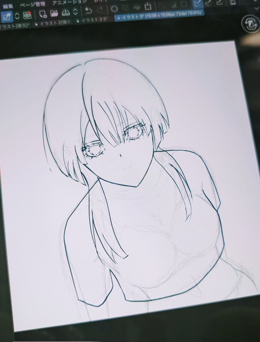 女の子の何年かぶりに描いてる！結構可愛く描けてる気がする⁽⁠⁽⁠ଘ⁠(⁠ ⁠ˊ⁠ᵕ⁠ˋ⁠ ⁠)⁠ଓ⁠⁾⁠⁾
仕上げるまでの道がいつも長いー
#途中経過 #絵描きさんと繋がりたい