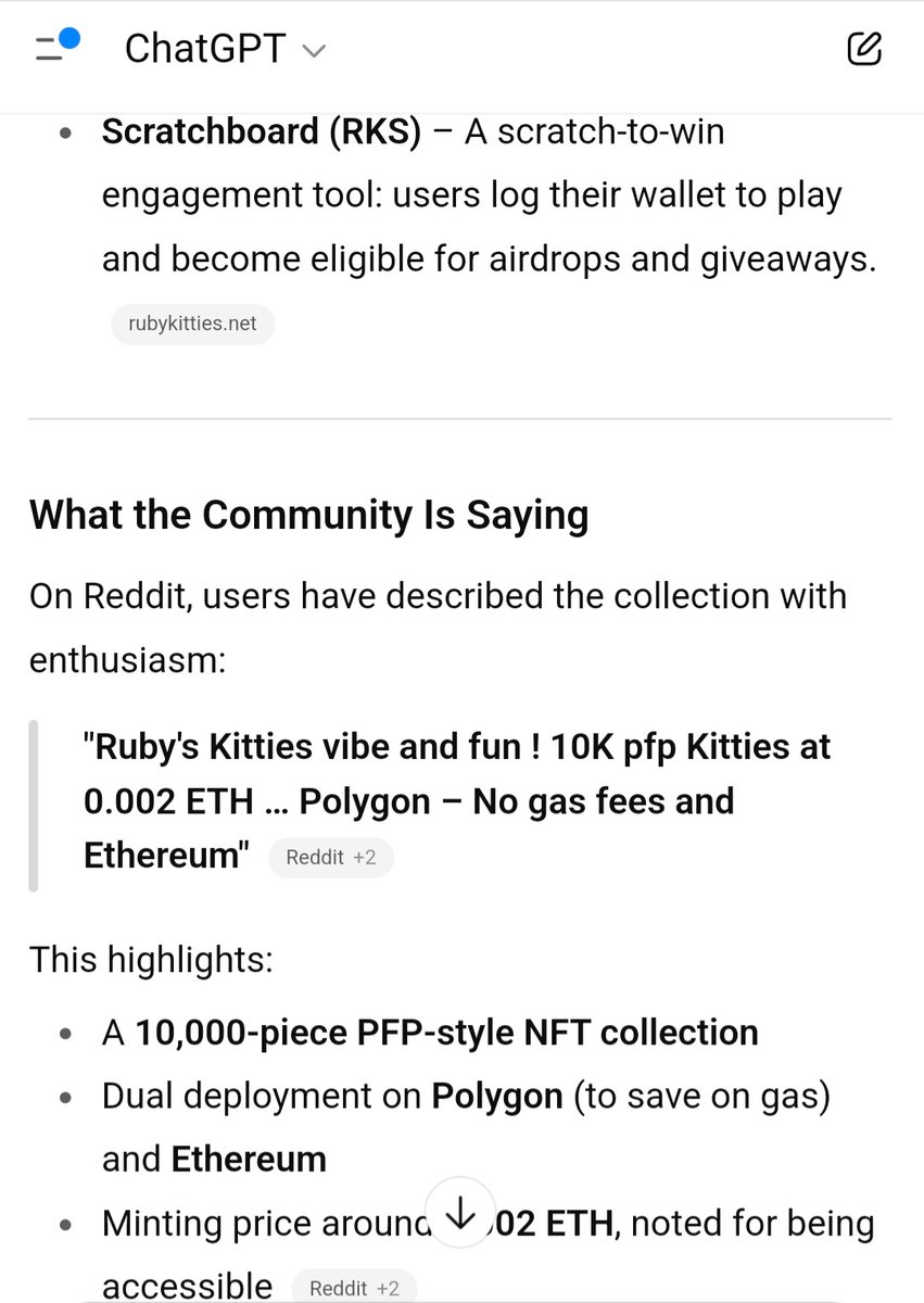 What does #chatgpt say about you?
#nft #rubykitties 
rubykitties.net 
This is us 😽