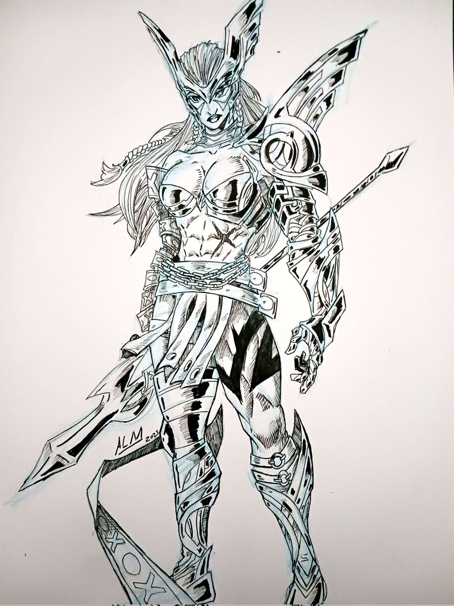 Angela from Marvel Rivals drawing. 

<a href="/MarvelRivals/">Marvel Rivals</a> 
#marvelrivals #angela #angelamarvel #angelamarvelrivals #marvel #comics #drawing #art