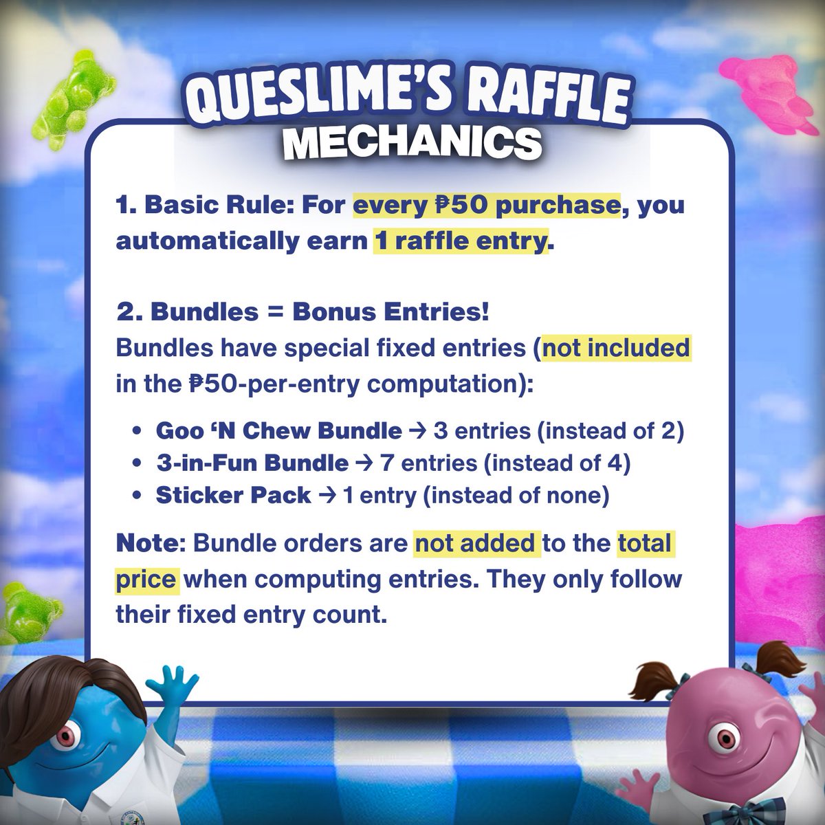 gooqueslime's tweet photo. [QUESLIME'S RAFFLE GUIDELINES]

Wonwoo Atenista Cutie? Twice’s Strategy Sealed Album Cutie? 👀💿

QueSlime got you covered, Master GOOers! 🟢💦✨

✨ ₱50 = 1 entry
✨ Bundles = fixed entries
✨ Referrals = extra chances

The slimier your cart, the bigger your shot! 🌀 https://t.co/U2eRe7g5CM