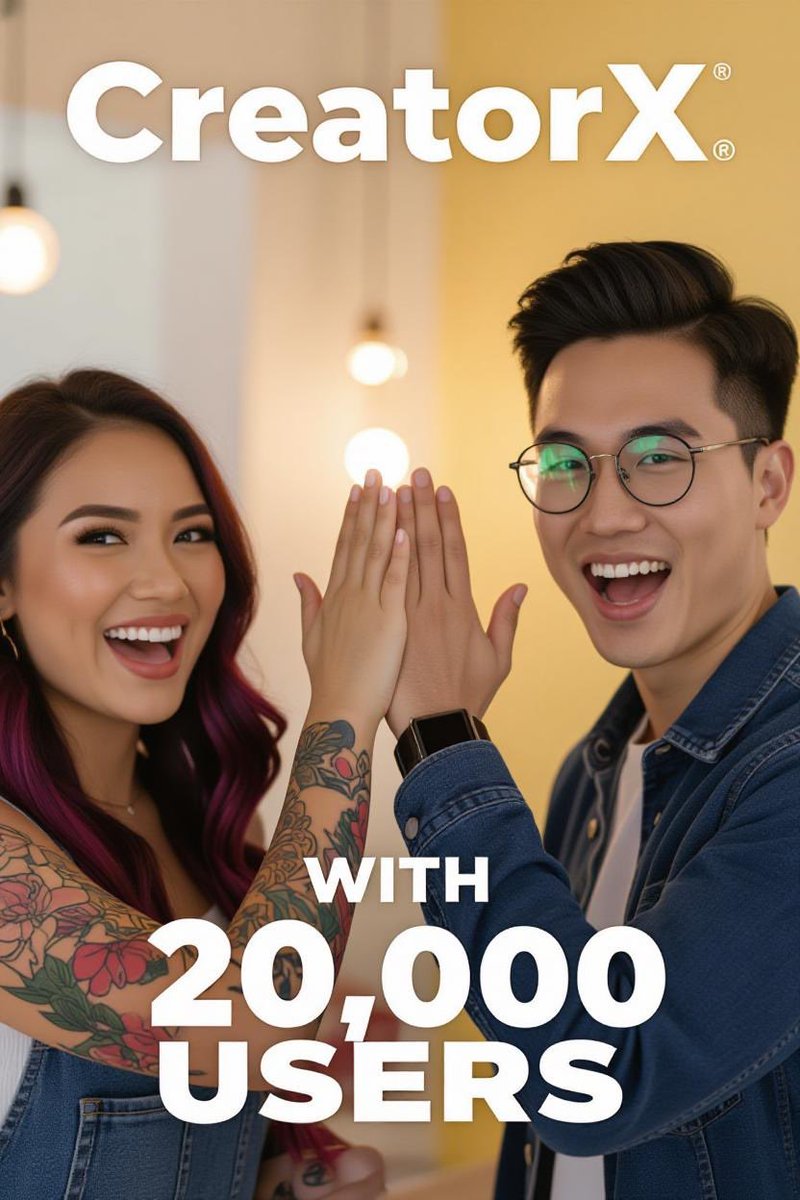 Congratulations to CreatorX for reaching 20,000 users! 

🎉 $100 GIVEAWAY for people who complete the following actions ,10 lucky winners will be randomly selected within 96 hours

1.Follow <a href="/CreatorXinc/">CreatorX</a> 

2.Like, Retweet, and Tag 3 friends