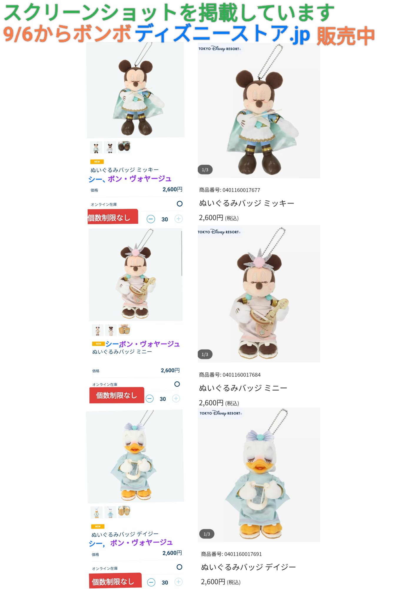 Disney - ★DISNEY RESORT限定　入園者のみ　ボンボヤージュなし ☆DISNEY RESORT限定 入園者のみ ボンボヤージュなし