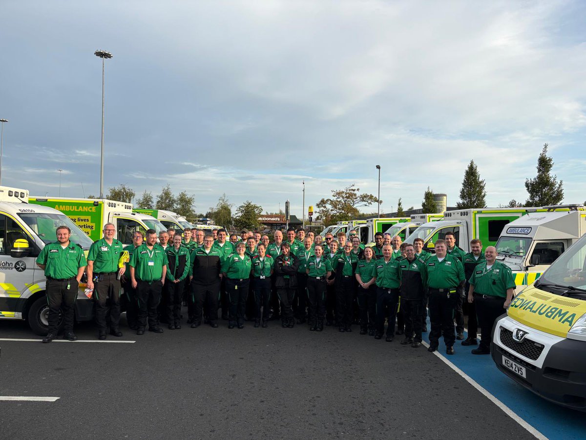 Today, <a href="/stjohnambulance/">St John Ambulance England</a> support the <a href="/Great_Run/">Great Run</a> in Newcastle. 23 ambulances across the route briefed and ready to go, alongside hundreds of other resources. Have a great day and thanks for being there for the community.