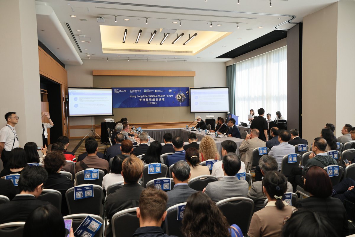 The #HongKong Watch and Clock Fair's Hong Kong Int’l Watch Forum brought together industry leaders to exchange insights on the latest regional trade developments and discuss industry trends and global #supplychain strategies. Learn more about the fair: bit.ly/45iWUOa
