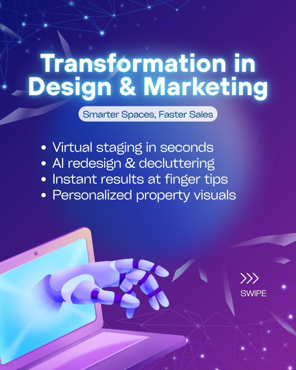 REimaginehomeai's tweet image. The future of real estate isn&apos;t just coming - It&apos;s already here 🏘

Swipe through to see what&apos;s next - and discover how you can reimagine your listing
#AI #proptech #realestate #interiordesign #design #marketing