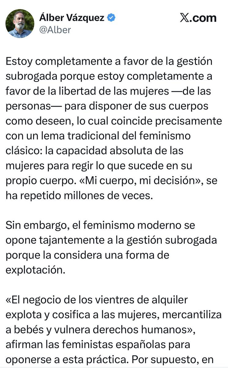 Estos MACHISTAS MISÓGINOS DE LOS COJONES, que sólo defienden la ‘libertad de las mujeres’ cuando les beneficia a ellos; ya sea para explotarlas sexualmente o para quitarles sus bebés por un precio. HIPÓCRITAS que intentan colarnos EL TRÁFICO DE SERES HUMANOS como algo ‘normal’.