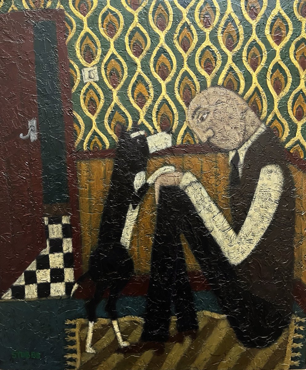 New painting:
'Always There'
50cm x 42cm

You'll never have a better friend than a dog.

#naiveart