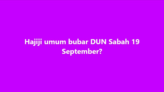 SinarOnline's tweet image. Hajiji umum bubar DUN Sabah 19 September?

#SinarHarian #Hajiji #bubar #DUNSabah