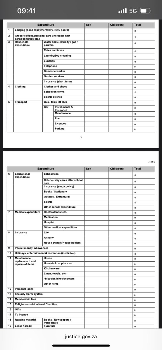 Tina_Hokwana's tweet image. These are some of the expenses that are  taken into account when calculating a minor child’s maintenance: lodging (bond repayments/rent), water and electricity; food; telephone; domestic worker/nanny; travelling costs; medical aid; school fees; additional medical expenses;…
