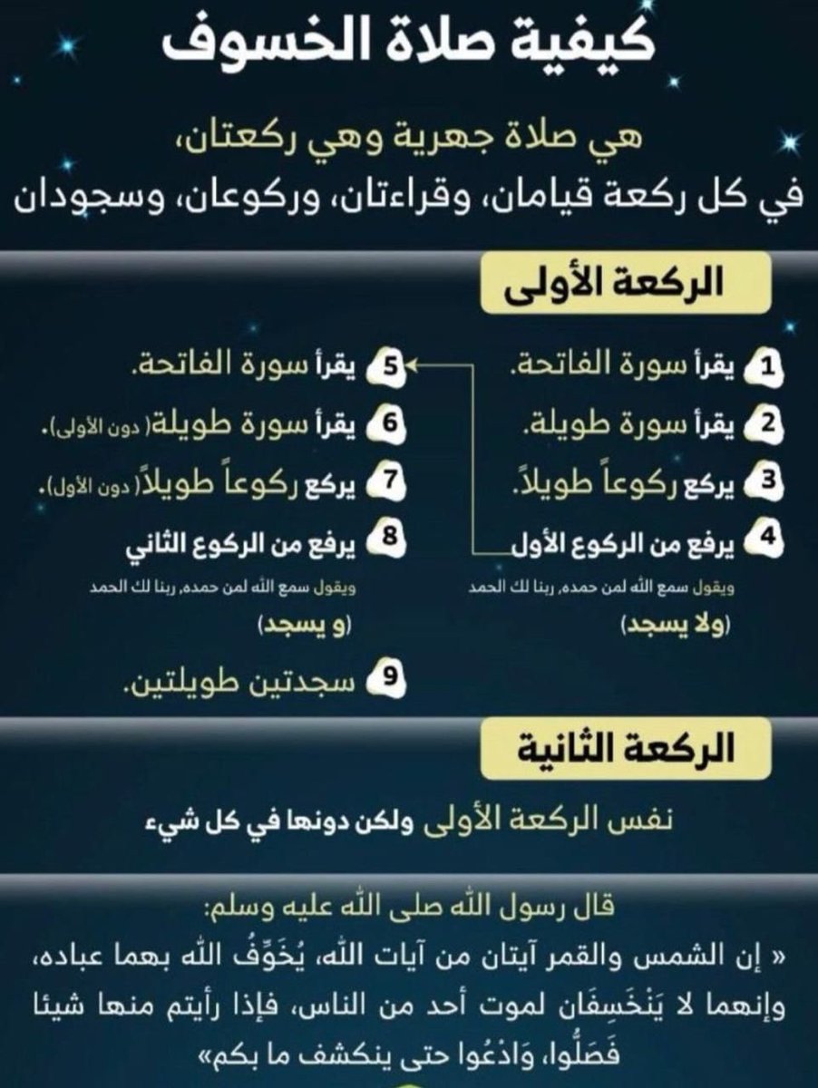 NabilAlawadhy's tweet photo. قال رسول الله صلى الله عليه وسلم:

(إن الشمس والقمر آيتان من آيات الله، لا ينكسفان لموت أحد ولا لحياته، فإذا رأيتموهما فادعوا، وصلوا حتى ينجلي) https://t.co/g8PJjkvRPR