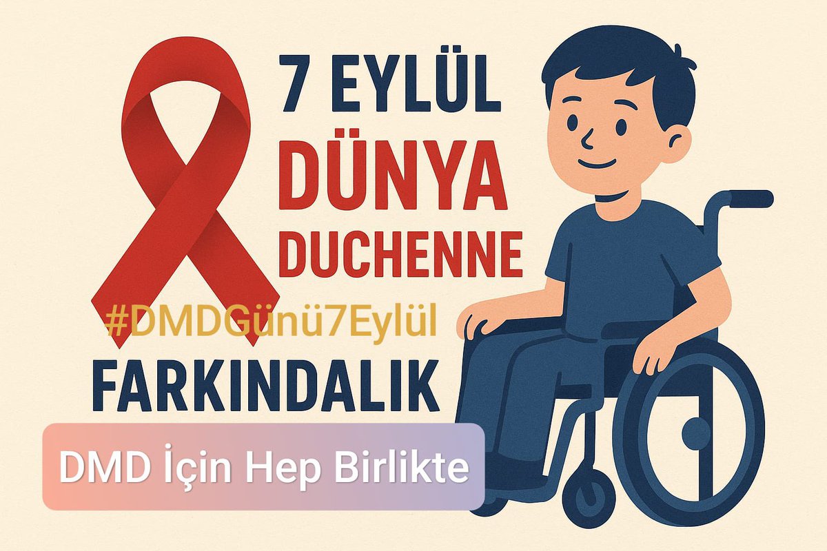 Evladınla sınanmak bu hayattaki en zor sınav..
Zamanı geri alamayız ama kayıplara dur diyebiliriz ‼️

DMD’ye Bilimle dur! de
DMD’ye ilaçla dur! de 
#DMDGünü7Eylül
DMD İçin Hep Birlikte Ses Olalım!

<a href="/RTErdogan/">Recep Tayyip Erdoğan</a>
<a href="/saglikbakanligi/">T.C. Sağlık Bakanlığı</a>
<a href="/drmemisoglu/">Prof. Dr. Kemal Memişoğlu</a>
<a href="/suayipbirinci/">Doç. Dr. Şuayıp Birinci</a> 
<a href="/DrYerebakan/">Dr. Halit Yerebakan</a>
<a href="/iletisim/">T.C. İletişim Başkanlığı</a>
