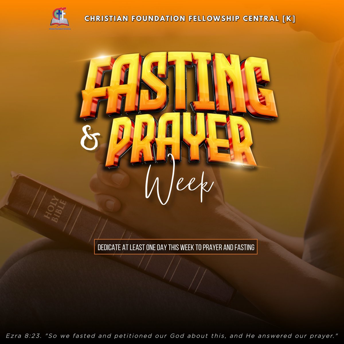 FaithTvKenya's tweet photo. Praise the Lord, brethren. Our Prayer and Fasting Week starts tomorrow and will continue until Sunday. Please dedicate at least one day this week to prayer and fasting.
Have a blessed week ahead.
@cffministries | @hknganga
#PrayerAndFastingWeek #CFFCentral #harrisonnganga https://t.co/8IEIN57Yy5