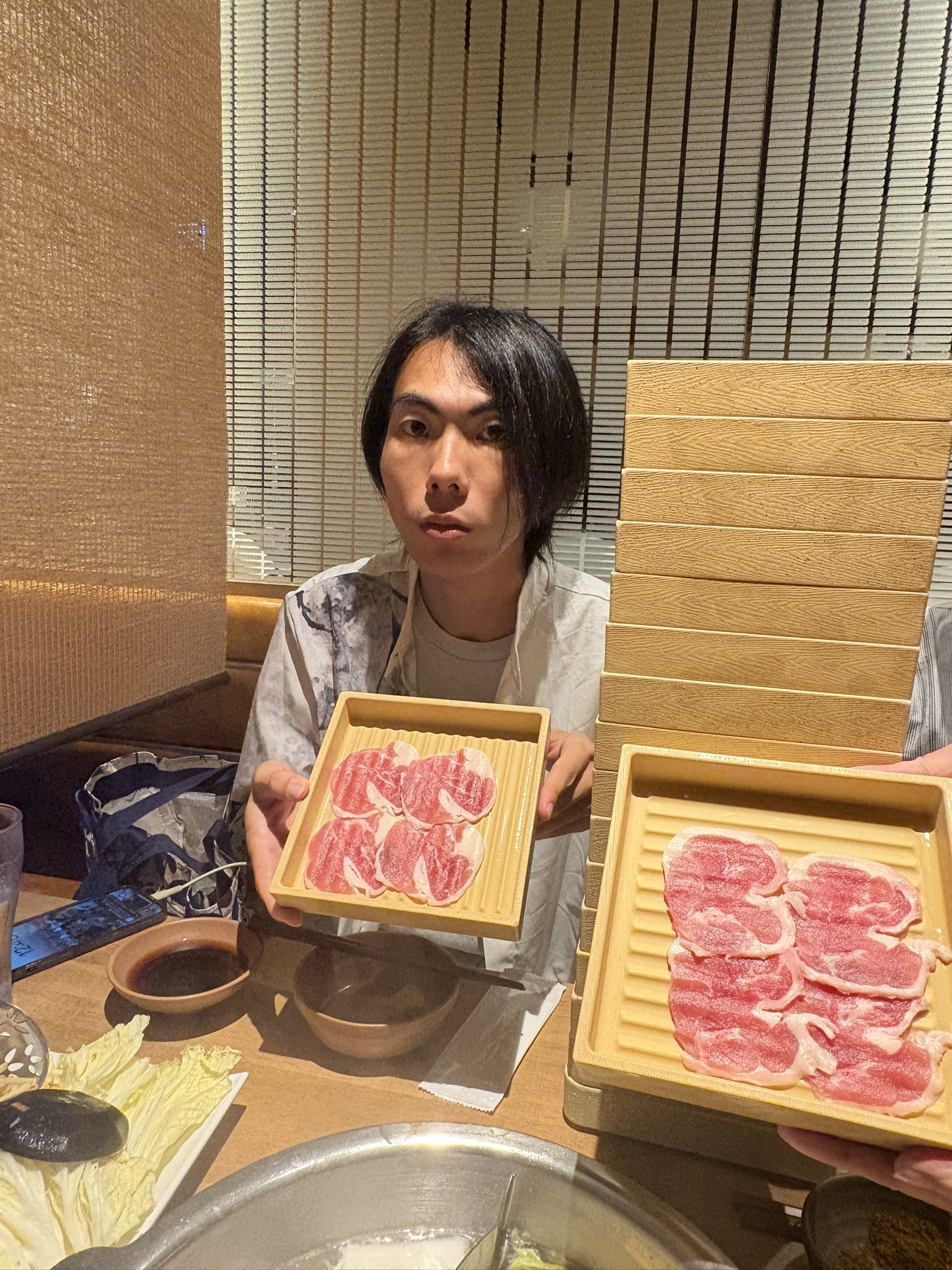 かおりんページ AMBIDEX Store 〇WAAN JACQUARD ハーフジップブルゾン(F GRAY