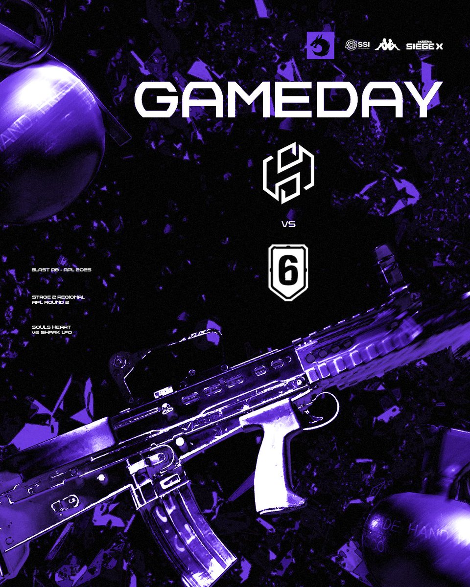 Soul's Heart Esport (@soulsheartoff) on Twitter photo Wr have some more <a href="/R6esportsASIA/">Rainbow Six Esports Asia</a> stage 2 coming in , At 13:20cest we face #SharkLFO π₯
π·twitch.tv/rainbow6
#APLR6 | #SoulsHeartForever ππ€ Wr have some more <a href="/R6esportsASIA/">Rainbow Six Esports Asia</a> stage 2 coming in , At 13:20cest we face #SharkLFO π₯
π·twitch.tv/rainbow6
#APLR6 | #SoulsHeartForever ππ€