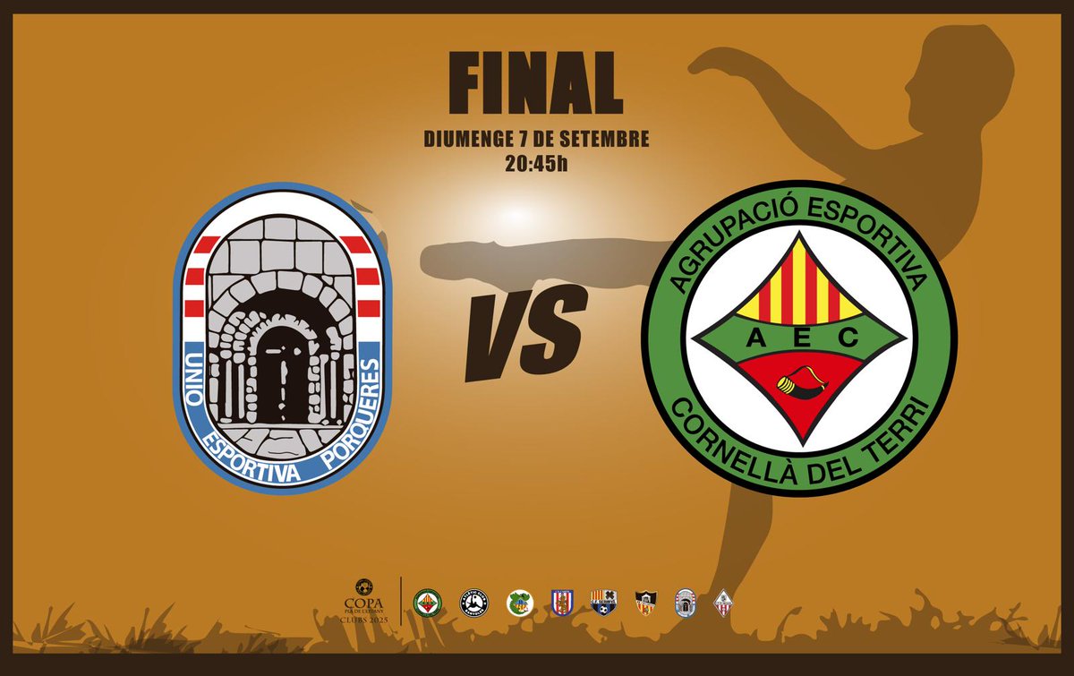 A partir de les 20:45h final masculina entre <a href="/UEPorqueres_/">UNIÓ ESPORTIVA PORQUERES🎗</a>  i <a href="/AECornellaTerri/">AECornella del Terri</a>