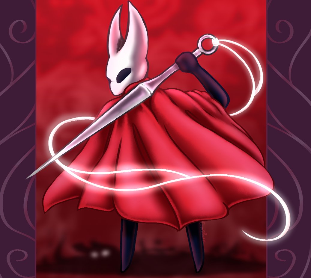 Just a little Hornet doing her best 🪡🧵
{#hollowknight | #Silksong | #silksongfanart}