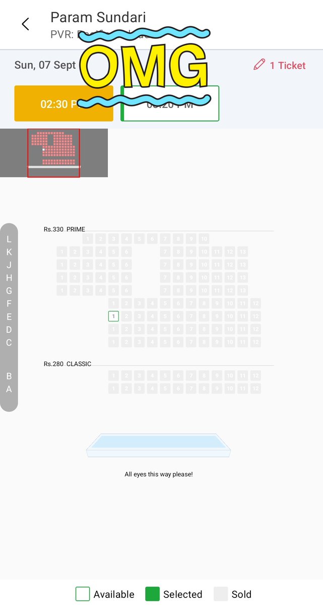Masakalii__'s tweet photo. Housefull show of param sundari here 
#ParamSundari  #Paramsundari @SidMalhotra https://t.co/15OVTQ82jO