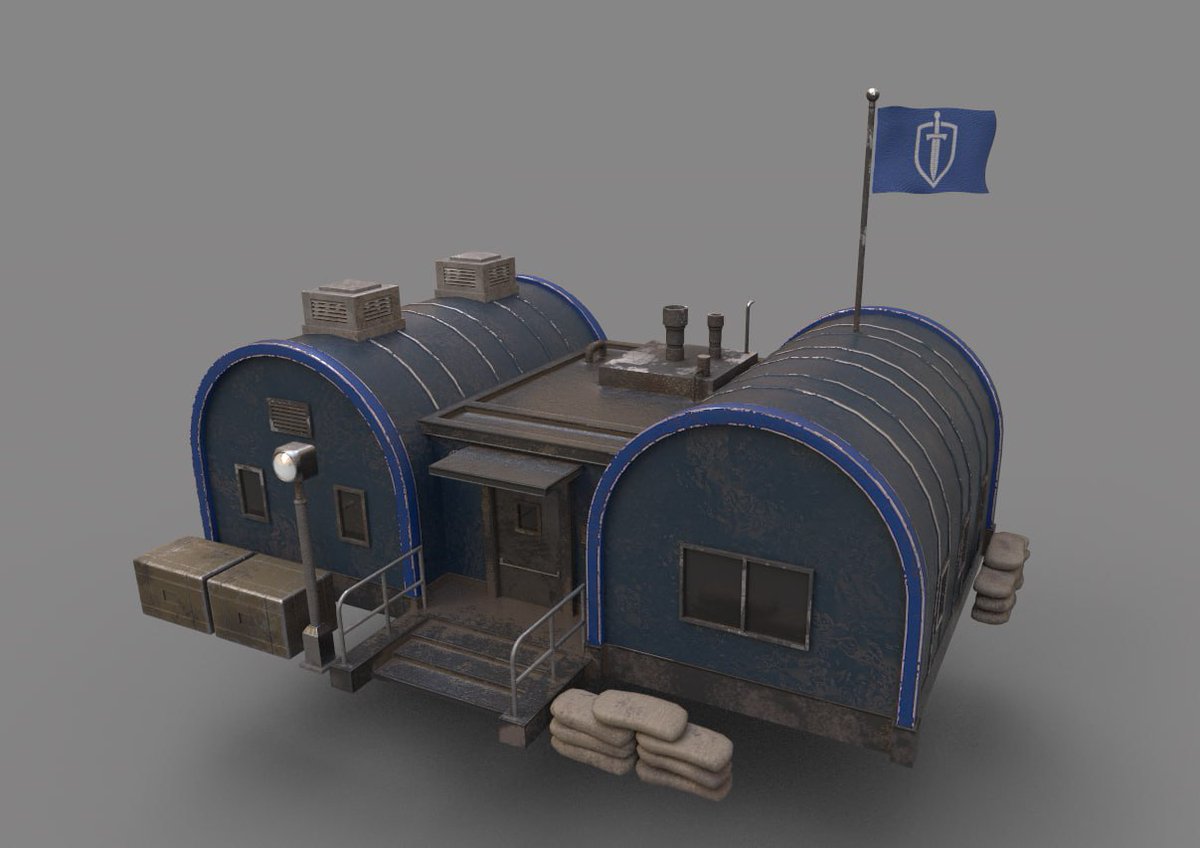 Strat_Protocol's tweet photo. We intend to publish regular reports of the development status here.  The first 3D-models of future buildings that you will encounter in the game are being implemented. Check one of examples of buildings. What do you think? #report #statusofgame #InvasionProtocol #RTS #indiegames https://t.co/RckO6RdFTN