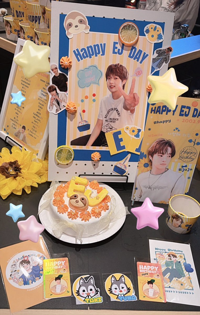 EJくん𝐇𝐚𝐩𝐩𝐲 𝐁𝐢𝐫𝐭𝐡𝐝𝐚𝐲💕
うちらの最高リーダーが幸せに過ごせますように💭
昨日のセンイルでたくさんのLUNÉに会えてお話できて楽しかった！なーちゃんありがとう✨
 #HAPPY_EJ_DAY