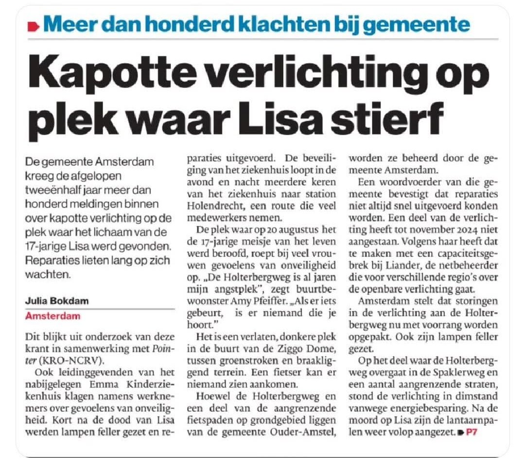 Het ligt aan de verlichting mensen!
Niet aan de dader 🤡