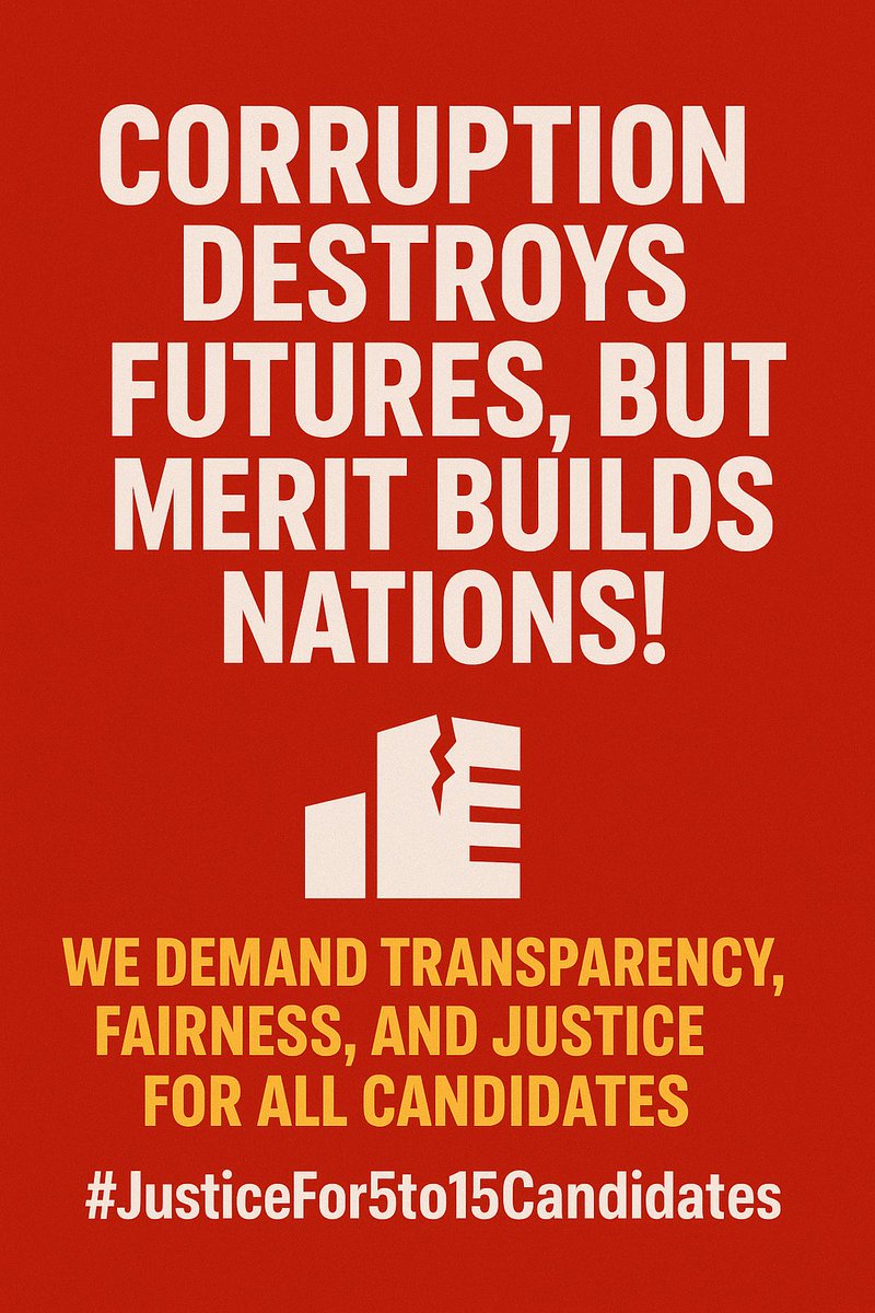 We want justice 
#JusticeFor5to15Candidates