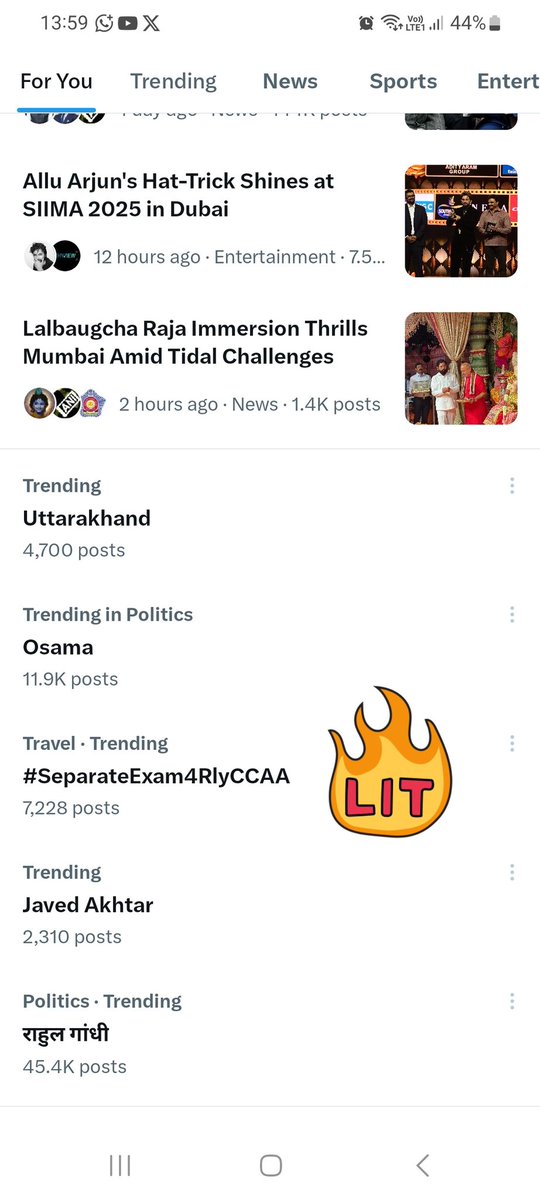 All India Railway Act Apprentice Association (@airaaaofficial) on Twitter photo 7,000+ ट्वीट्स के साथ हम इस समय ट्रेंडिंग में हैं। 🚩रेलवे प्रशासन और भारत सरकार तक हमारी आवाज़ पहुँचाने में सहयोग देने वाले सभी साहसी रेलवे अप्रेंटिस साथियों का हृदय से आभार और धन्यवाद। 🙏
#SeparateExam4RlyCCAA
<a href="/AshwiniVaishnaw/">Ashwini Vaishnaw</a> <a href="/RailMinIndia/">Ministry of Railways</a>
<a href="/ShivaGopalMish1/">Shiva Gopal Mishra</a> <a href="/AshishMisshra/">𝘼𝙨𝙝𝙞𝙨𝙝 𝙈𝙞𝙨𝙝𝙧𝙖</a> 7,000+ ट्वीट्स के साथ हम इस समय ट्रेंडिंग में हैं। 🚩रेलवे प्रशासन और भारत सरकार तक हमारी आवाज़ पहुँचाने में सहयोग देने वाले सभी साहसी रेलवे अप्रेंटिस साथियों का हृदय से आभार और धन्यवाद। 🙏
#SeparateExam4RlyCCAA
<a href="/AshwiniVaishnaw/">Ashwini Vaishnaw</a> <a href="/RailMinIndia/">Ministry of Railways</a>
<a href="/ShivaGopalMish1/">Shiva Gopal Mishra</a> <a href="/AshishMisshra/">𝘼𝙨𝙝𝙞𝙨𝙝 𝙈𝙞𝙨𝙝𝙧𝙖</a>