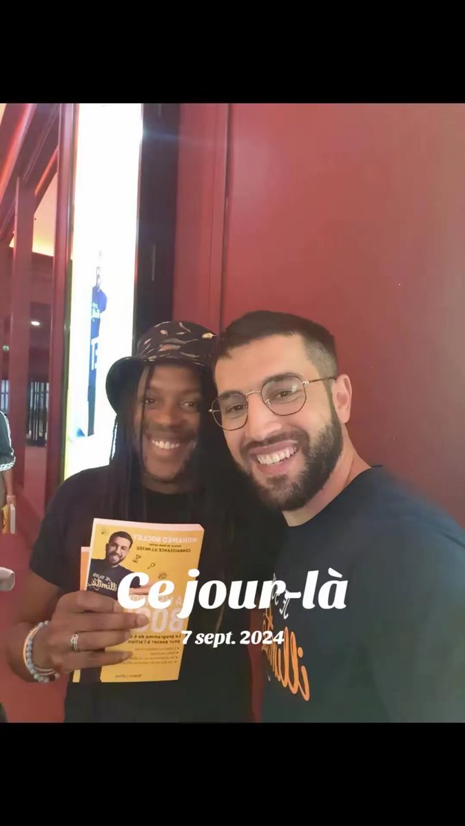 Le 7 sept. 2024, j’ai rencontré Mohamed Boclet. 🙏🏽
Tout a commencé par une story Insta.
Depuis :
❄️ Douche froide
📖 Lecture quotidienne
💪🏽 Sport &amp; méditation
✍🏽 Objectifs écrits

J’ai publié un recueil de poèmes en juin 2023 et mon roman fantasy en déc. 2024. ✨