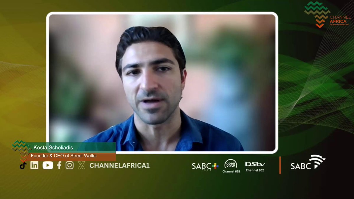 channelafrica1's tweet image. [ON AIR] &quot;From tough lessons to bold ideas, @kostaScholiadis is on a mission to create a community powered economy with #StreetWallet&quot;.

Tune in:
📺:@SABCPlusapp | DSTV 802| Open View 628
🔗: bit.ly/Listen2Channel 
📲 : +27 63 406 9126

#ImpactLeadership #Web3Visionaries…