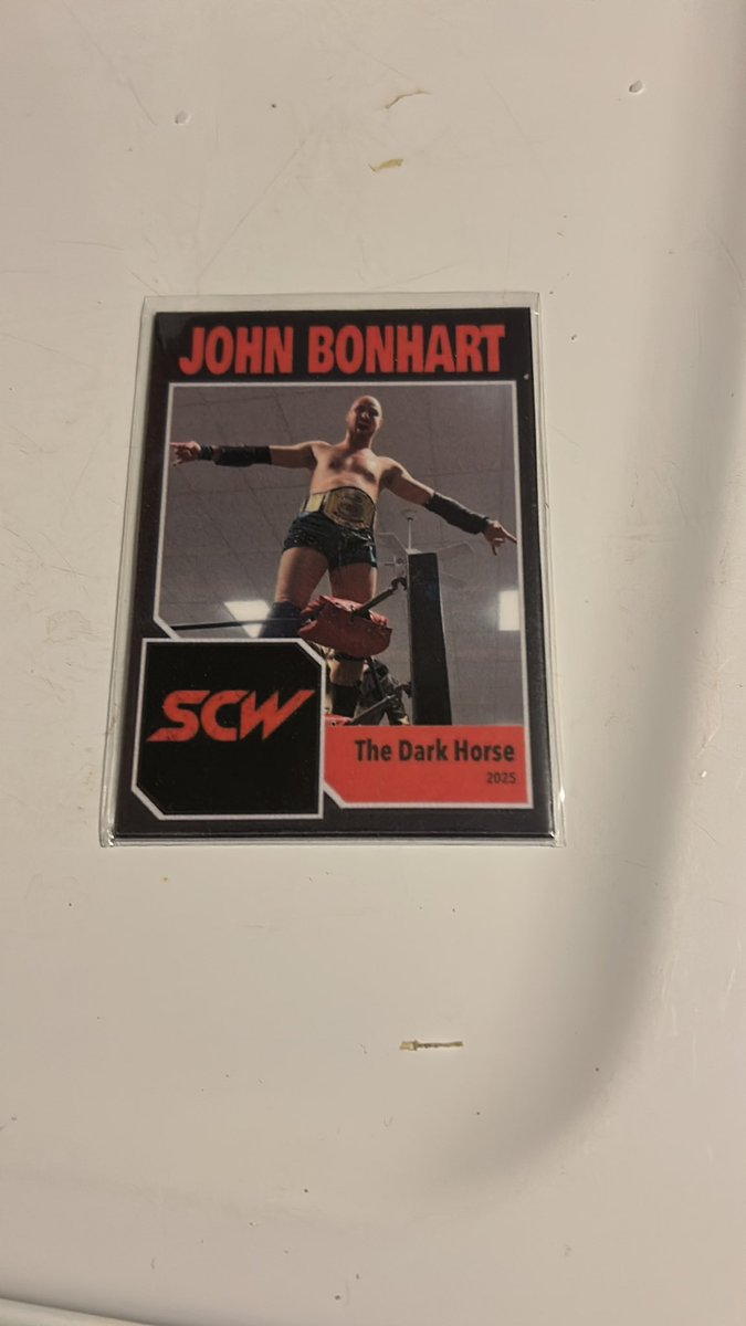 I buy ONE trading card from <a href="/JohnBonhart/">John Bonhart</a> and he goes and wins the <a href="/SCWPro/">SCWPro</a> championship? Damn, what kind of power do I have?