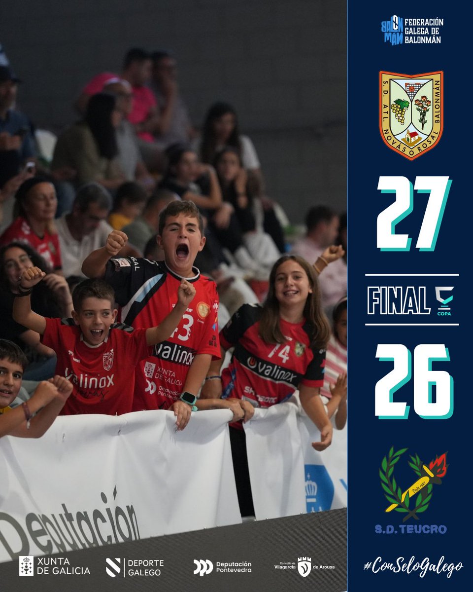 𝐅𝐈𝐍𝐀𝐀𝐀𝐀𝐋 𝐂𝐎𝐏𝐀 𝐆𝐀𝐋𝐈𝐂𝐈𝐀 𝐌𝐀𝐒𝐂𝐔𝐋𝐈𝐍𝐀 🏆

Segundo partido da Copa Galicia e tamén un encontro moi igualado. 

Ambos conxuntos mantiveron o suspense ata a derradeira xogada, na que finalmente soubemos que o equipo que se levaba a vitoria, non foi nin máis nin