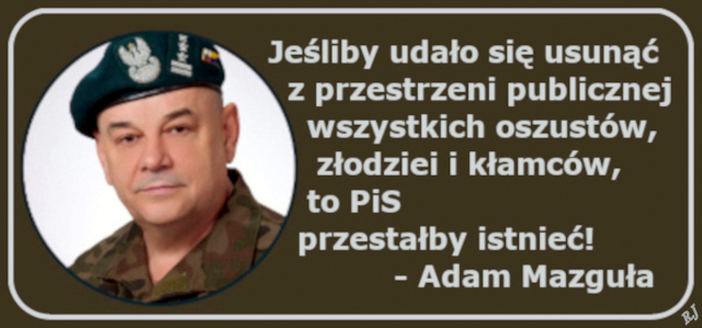 Nie ma dobrych członków PiS-u czy Konfederacji.
Tak, jak nie ma dobrych faszystów, złoczyńców albo łajdaków.
Każdy, kto popiera partie targowiczan Kaczyńskiego lub Bosaka, albo Batyra, jako totalitaryzm zniewolenia Polaków jest odpowiedzialny za izolację i ruinę Polski.
Odpowiada