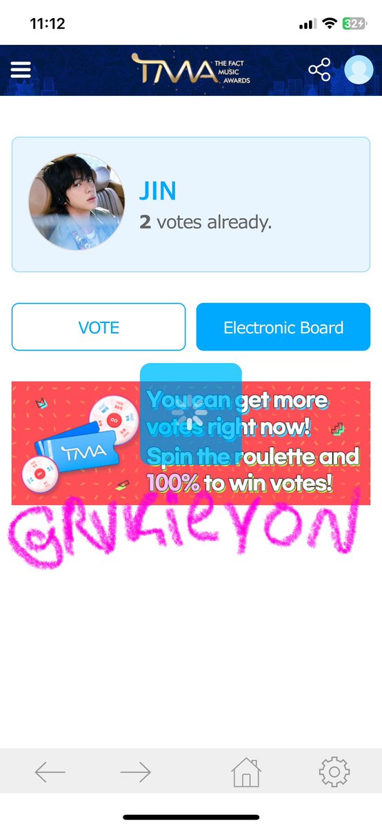 Ainda dá tempo de votar no Jin!!