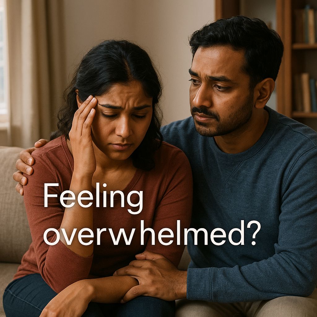 "Feeling overwhelmed? It's okay. Let's grow stronger together with India Therapist. Connect - you're not alone. #IndiaTherapist #MentalHealthMatters #YouAreNotAlone #ReachOut"