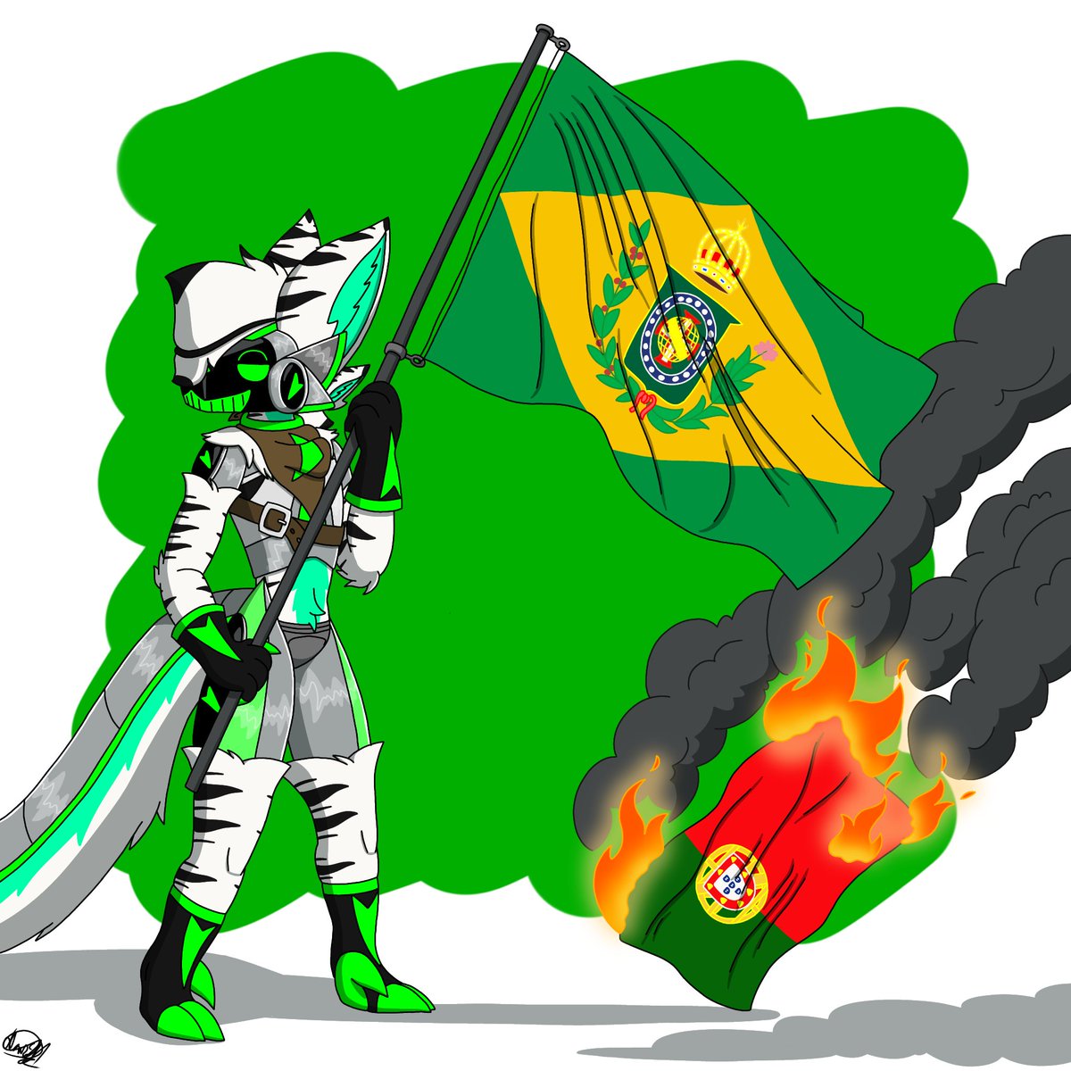 Mais um 7 Setembro chegou e não podemos esquecer que a Guiana Brasileira... quer dizer, Portugal, não manda mais aqui, feliz 7 Setembro! 🇧🇷🇧🇷🇧🇷
#furry #furryart #protogen #7setembro #digitalart #art