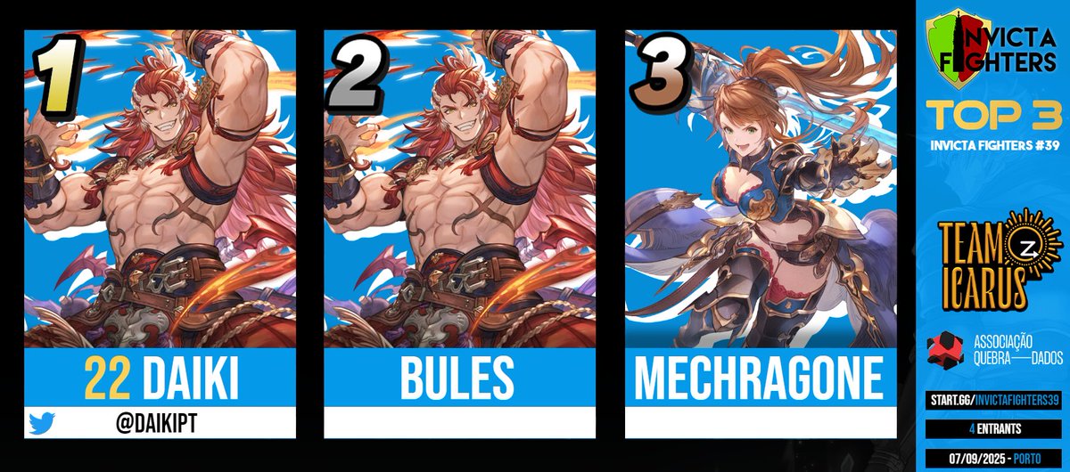 O Invicta Fighters #39 acaba por ser um concurso para ver quem tem os botões mais ignorantes!

🥇 <a href="/DaikiPT/">Daiki</a>
🥈 Bules
🥉 Mechragone