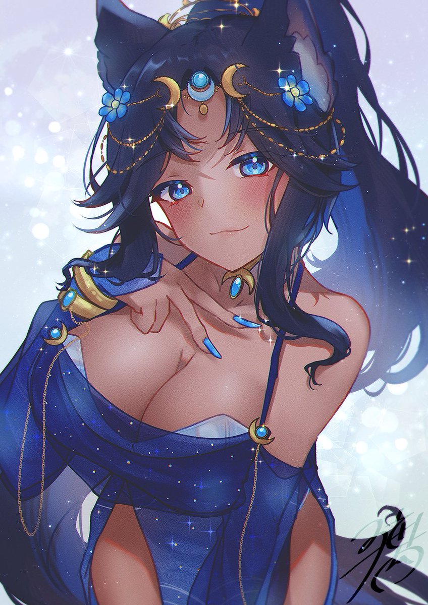 Your cool wolf moon goddess 💙

#Kasumillust