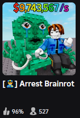 Nxrkapple's tweet photo. #ArrestBrainrot just passed 500 CCU! Lets make it 1k 😎

Weekly updates on Fridays 18:00 GMT+2 https://t.co/9huJQIOhuN

 #Roblox #RobloxDev https://t.co/Q1j5HLHhy7