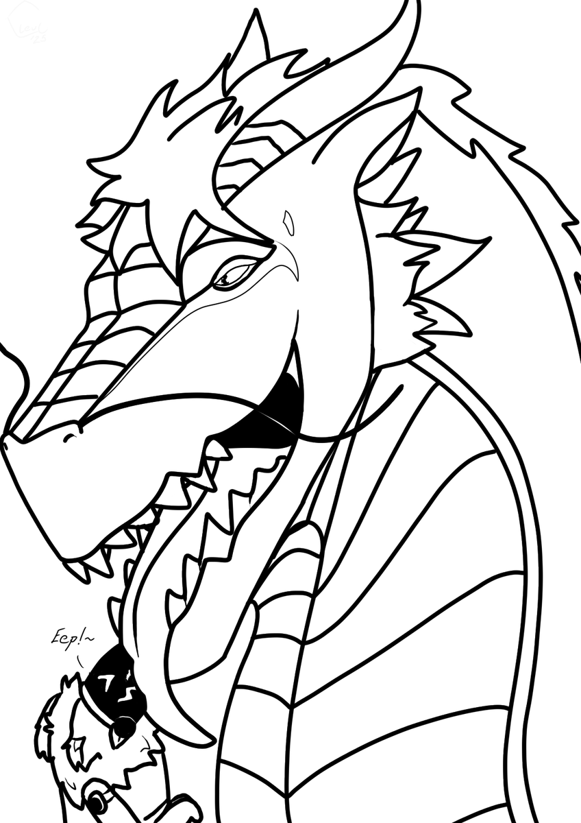 LeucurusAD's tweet image. gift sketch I made for @TotoTheDerg because I got tired of having to do math work at 11pm x3