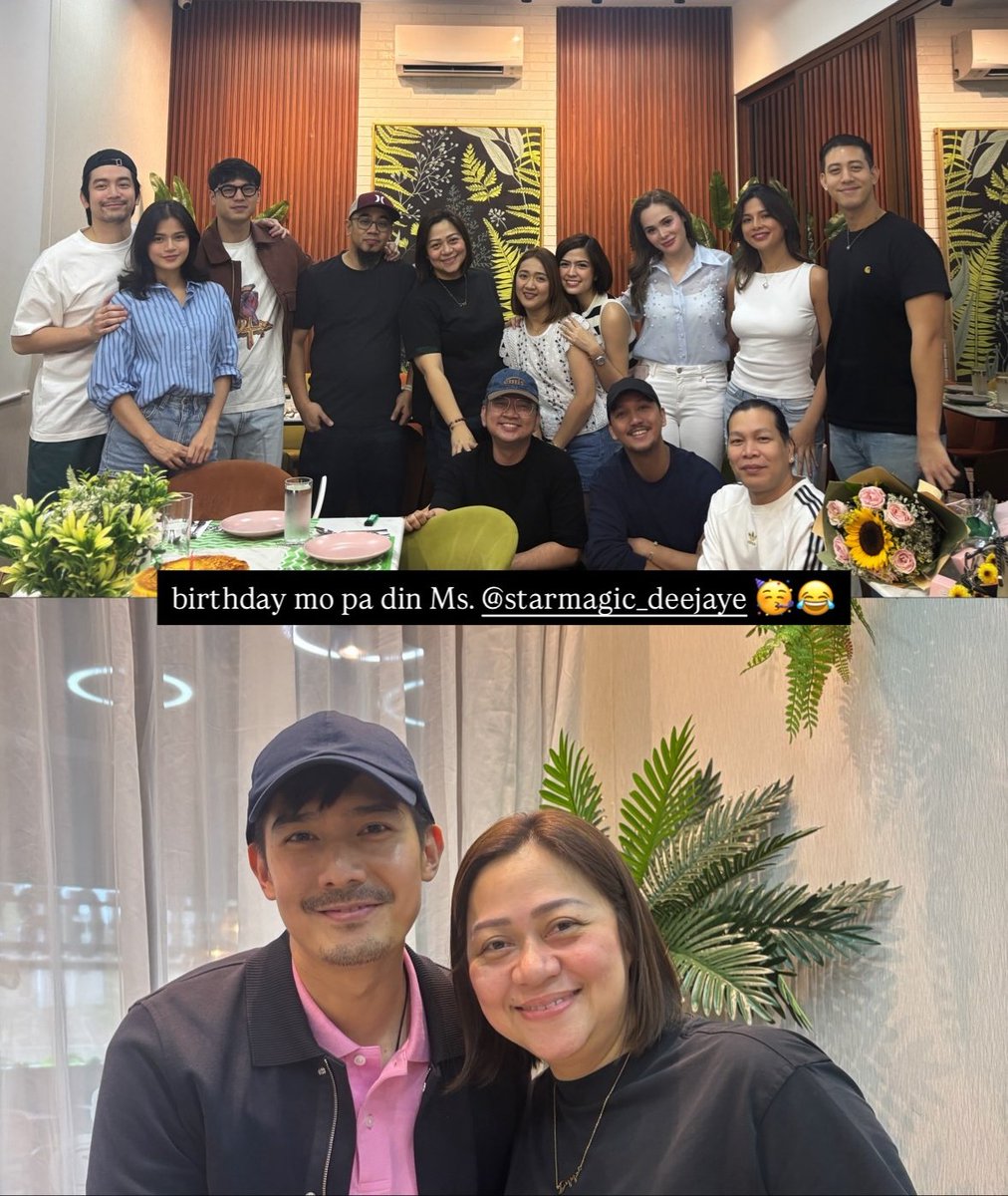 XiannesPov's tweet photo. A rare catch-up of #TeamDeejaye: Joshua, Maris, Emilio, Alexa, Alyssa, Maika, Robi &amp; RM @kclyngr 
Belated happy birthday Ms. @deejayecuadrado 🥳
#MarisRacal https://t.co/XwFFWvFtBX