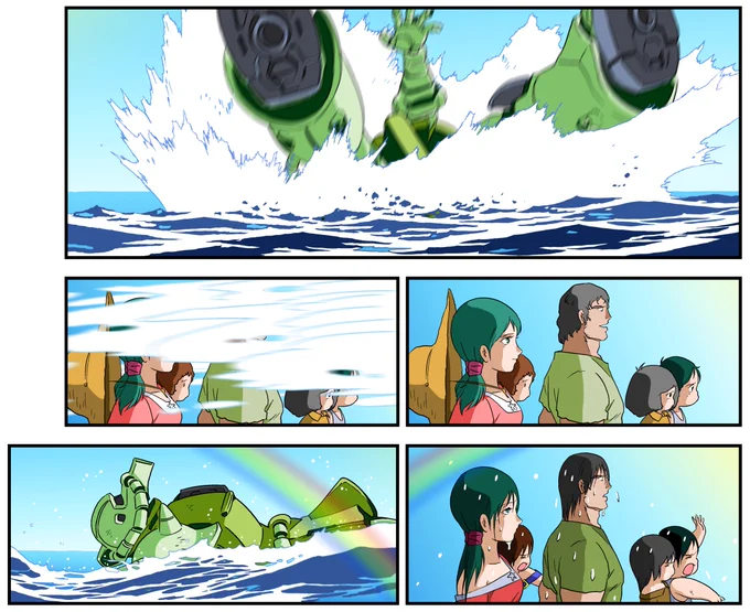 こんにちは!暑い時はクールダウンしましょー!
#ザク #ククルスドアンの島 #MOBILESUIT 