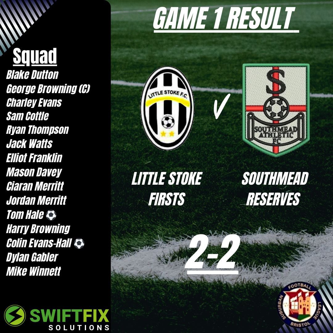 Little_Stoke_FC's tweet photo. 🚨 Weekend Results 🚨

A fair point a piece from this weekends fixture with @AthelticFc Reserves 

All in all, a tough contest to kick our season off but a point on the leaderboard all the same. 

Both sides back in action next weekend.

UTS! ⚫️⚪️⚫️⚪️ https://t.co/1C1H6flqqm