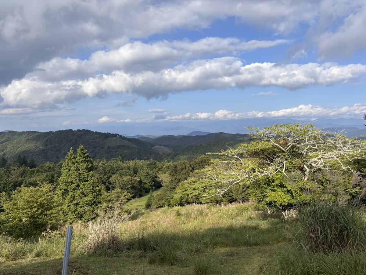日中でもすっげー涼しい
山の上は秋が近づいてる🎃🍁🍄🌰
 #茶臼山