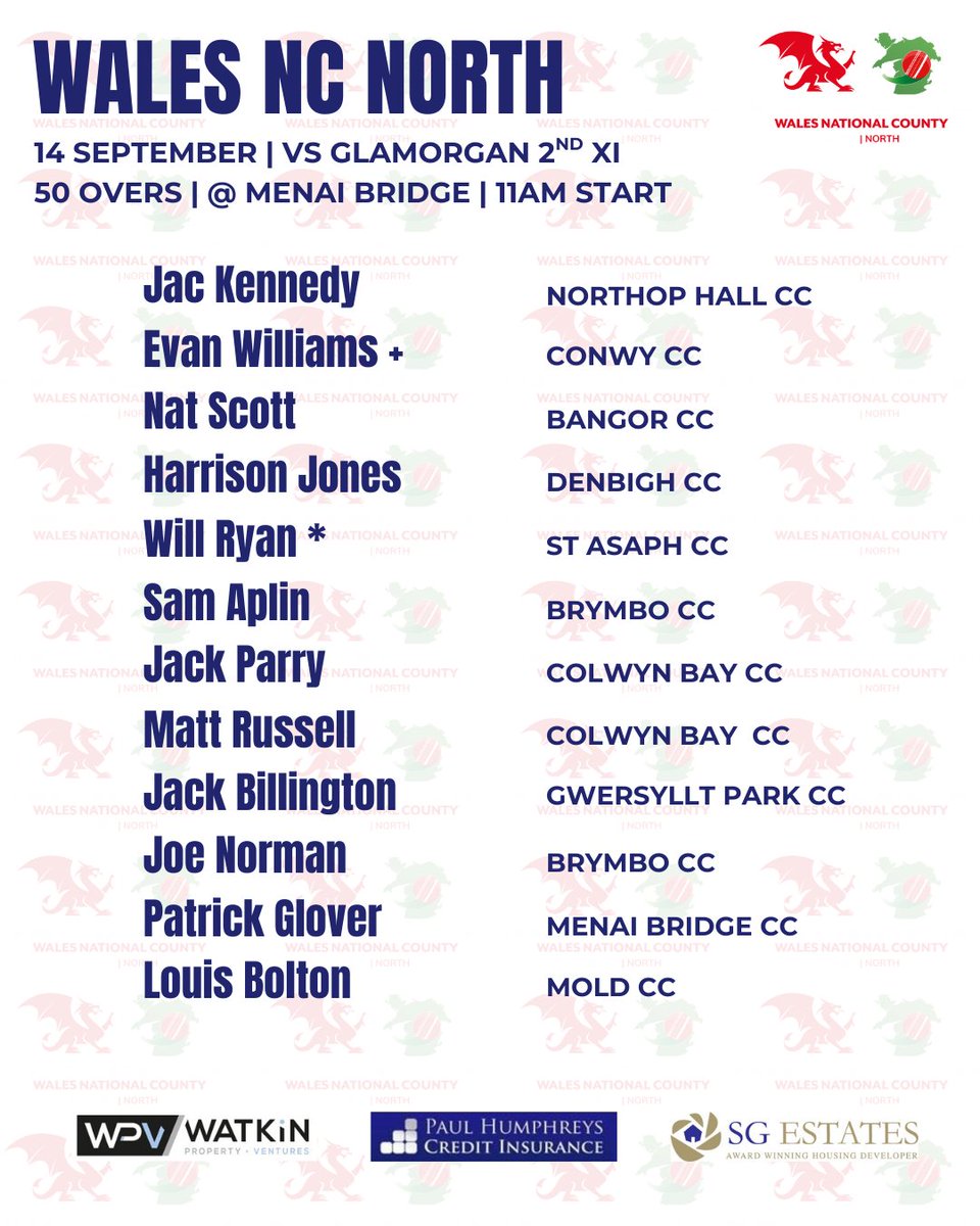 Wales National County (North) 🏴󠁧󠁢󠁷󠁬󠁳󠁿🏏 tweet media