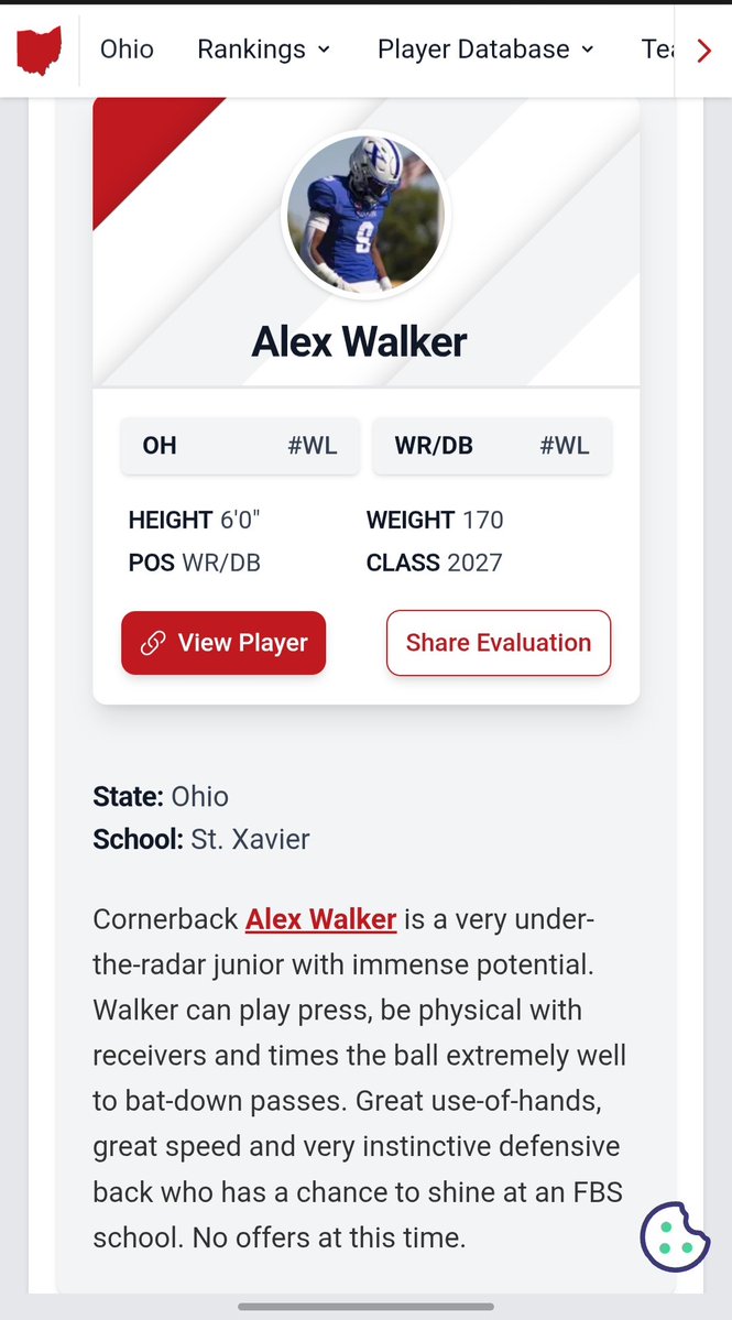 Alex Walker (@alex_walker27) on Twitter photo Thank you Bryan Ault for the review!
<a href="/Bryan_Ault/">Bryan Ault - Midwest Scout</a>
#weplaydefense
<a href="/COACHSPECHT28/">Steve Specht</a>
<a href="/Brodbeckj02/">Jake Brodbeck</a>
<a href="/BellamahM/">Michael H. Bellamah</a>
<a href="/RUNBYU/">COACH T, M.Ed., HSSCC, USAW,FMS</a>
<a href="/Coach_JCarp/">Jeremy Carpenter</a>
<a href="/coachrklotz18/">Robert Klotz</a>
<a href="/1coachmorrison/">Coach Morrison</a>
<a href="/stxsports/">Cincy St. X Sports</a>
<a href="/StXFB/">Bomber Football</a>
<a href="/gclsouthsports/">GCL South Sports</a>
<a href="/JaredLuginbill/">Jared Luginbill</a>
<a href="/LemmingReport/">Tom Lemming</a>
<a href="/Rivals/">Rivals</a>
<a href="/TimRecognition/">(Tim Swafford) Tim’s Top 5 Sports and Recognition.</a>
<a href="/GregSmithRivals/">Greg Smith</a>
<a href="/PrepRedzoneOH/">Prep Redzone Ohio</a> Thank you Bryan Ault for the review!
<a href="/Bryan_Ault/">Bryan Ault - Midwest Scout</a>
#weplaydefense
<a href="/COACHSPECHT28/">Steve Specht</a>
<a href="/Brodbeckj02/">Jake Brodbeck</a>
<a href="/BellamahM/">Michael H. Bellamah</a>
<a href="/RUNBYU/">COACH T, M.Ed., HSSCC, USAW,FMS</a>
<a href="/Coach_JCarp/">Jeremy Carpenter</a>
<a href="/coachrklotz18/">Robert Klotz</a>
<a href="/1coachmorrison/">Coach Morrison</a>
<a href="/stxsports/">Cincy St. X Sports</a>
<a href="/StXFB/">Bomber Football</a>
<a href="/gclsouthsports/">GCL South Sports</a>
<a href="/JaredLuginbill/">Jared Luginbill</a>
<a href="/LemmingReport/">Tom Lemming</a>
<a href="/Rivals/">Rivals</a>
<a href="/TimRecognition/">(Tim Swafford) Tim’s Top 5 Sports and Recognition.</a>
<a href="/GregSmithRivals/">Greg Smith</a>
<a href="/PrepRedzoneOH/">Prep Redzone Ohio</a>