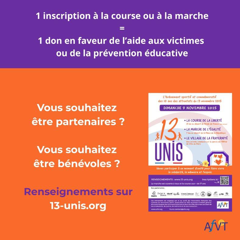 On a besoin de vous ! N'hésitez pas à relayer, parlez-en autour de vous ! Objectif 10 000 participants 🙏🙏🙏 #Jesuis13UNIS