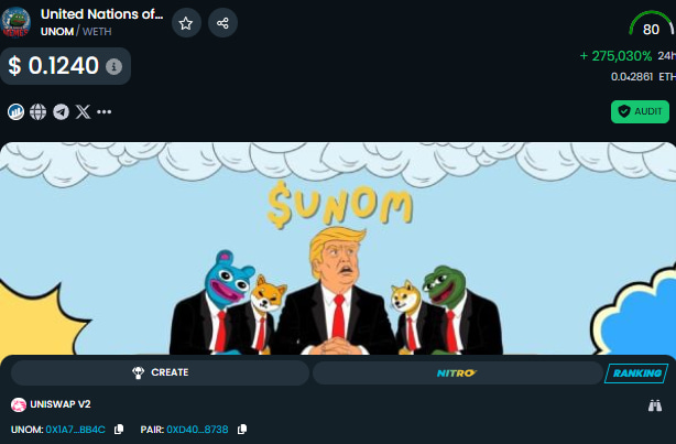 UNofMeme's tweet photo. 🚀$UNOM has just been updated on Dextools!

https://t.co/Sls9PsjoSL

CA: 0x1a7f9d4d94b9b121db9f3657faadad0b0ee0bb4c

#UNOM #Ethereum #Memecoin https://t.co/kaJ5PImyUz