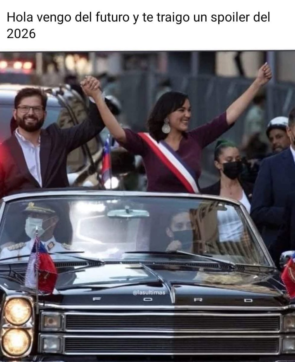 Vengo del 2025 y les cuento que su “spoiler” salió como las…🫢 
(Recuerdo de cuando los progres creían que la próxima presidenta sería Izkia).