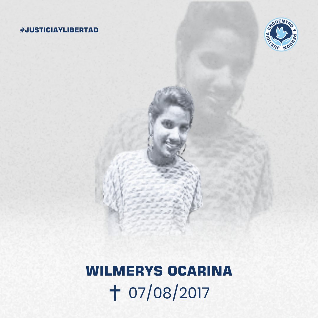Wilmerys Ocarina fue asesinada en medio de una manifestación en el estado Bolívar. Víctima de civiles armados que arremetieron violentamente contra un grupo de manifestantes, resultó herida de muerte al transitar por la zona.   #JusticiaYLibertad