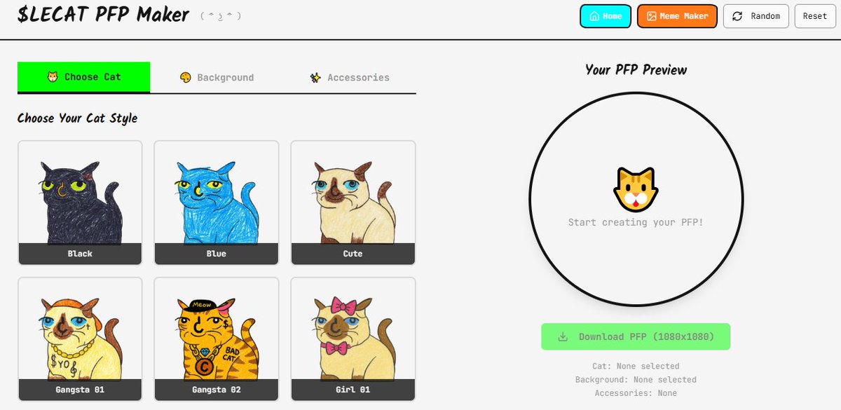 lennycatverse's tweet image. PFP Maker just respawned 🐾  

now every Meowble can scratch their own face into history.  
make it cursed. make it degen. make it Lenny.  

customize your profile → become part of the cult.  
the Cat chooses you.

⚒️ lennycat.io/pfp-maker
#LECAT #Meowbles #RespawnForever