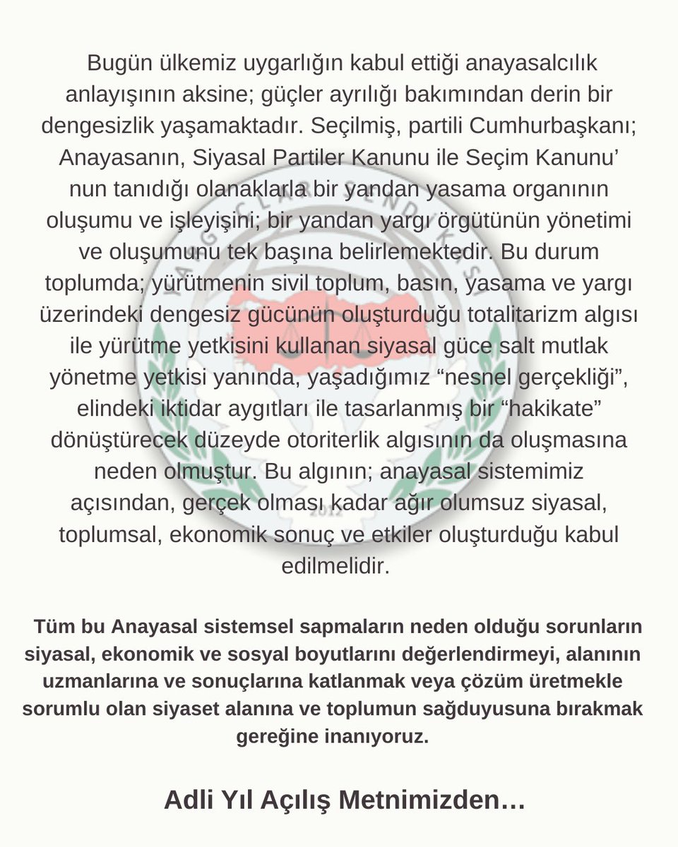 Yargıçlar Sendikası (@yargiclar_sen) on Twitter photo Yeni adli yıl açılışında sendikamızın görüş ve önerilerini web sitemizden okuyabilirsiniz.
yargiclarsendikasi.org/post/yeniadli-…
#adliyıl #yeniadliyıl #yargıçlarsendikası #adaletbakanlığı #hsyk
<a href="/beyhan1guler/">Beyhan Güler</a> <a href="/ferdademirel69/">ferdademirel69@gmail.com</a> <a href="/demirels69/">Süleyman Demirel</a> <a href="/JudgeAliHaydar/">Ali Haydar Yücesoy</a> <a href="/jalan3506/">Nalan Çakır</a> <a href="/aysesp/">Ayşe Sarısu</a> <a href="/eminagaoglu/">Ömer Faruk Eminağaoğlu</a> Yeni adli yıl açılışında sendikamızın görüş ve önerilerini web sitemizden okuyabilirsiniz.
yargiclarsendikasi.org/post/yeniadli-…
#adliyıl #yeniadliyıl #yargıçlarsendikası #adaletbakanlığı #hsyk
<a href="/beyhan1guler/">Beyhan Güler</a> <a href="/ferdademirel69/">ferdademirel69@gmail.com</a> <a href="/demirels69/">Süleyman Demirel</a> <a href="/JudgeAliHaydar/">Ali Haydar Yücesoy</a> <a href="/jalan3506/">Nalan Çakır</a> <a href="/aysesp/">Ayşe Sarısu</a> <a href="/eminagaoglu/">Ömer Faruk Eminağaoğlu</a>